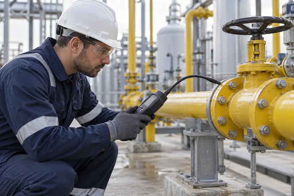 Обслуживание газопроводов и оборудования — Иллюстрация услуги